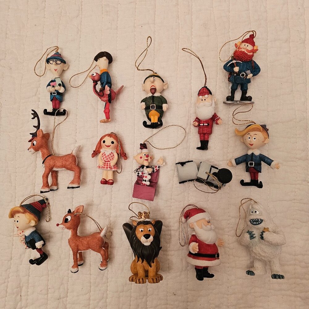 15 Rudolph the Red Nosed Reindeer Ornaments-Enesco 1999